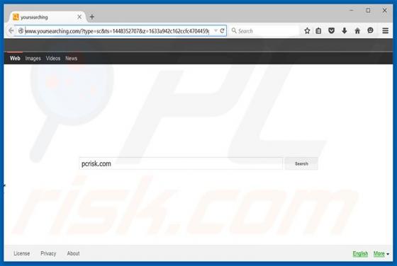 Redirecionamento Yoursearching.com