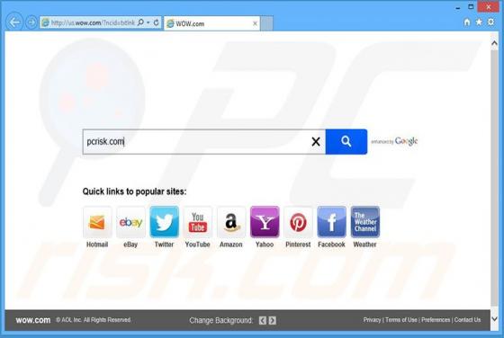 Redirecionamento wow.com