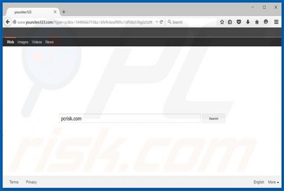 Redirecionamento yoursites123.com