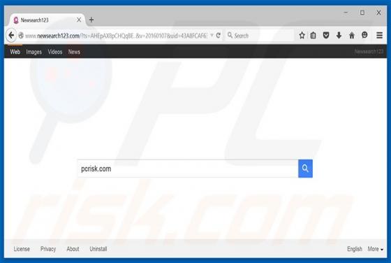 Redirecionamento Newsearch123.com