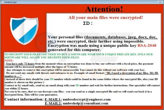 Ransomware UmbreCrypt