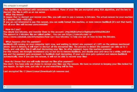 Ransomware BadBlock