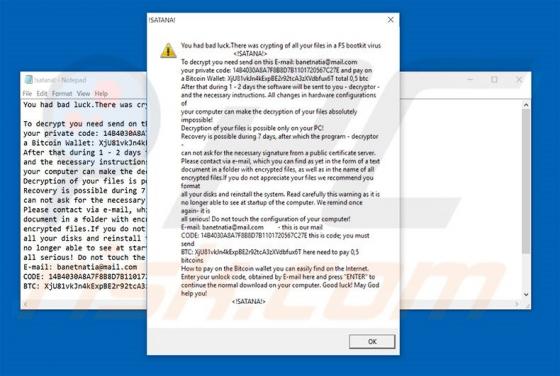 Ransomware SATANA