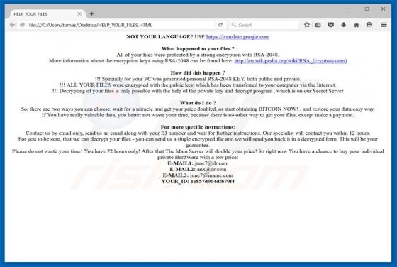 Ransomware CryptFIle2 (.scl)