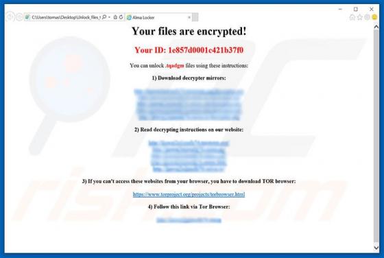 Ransomware Alma Locker