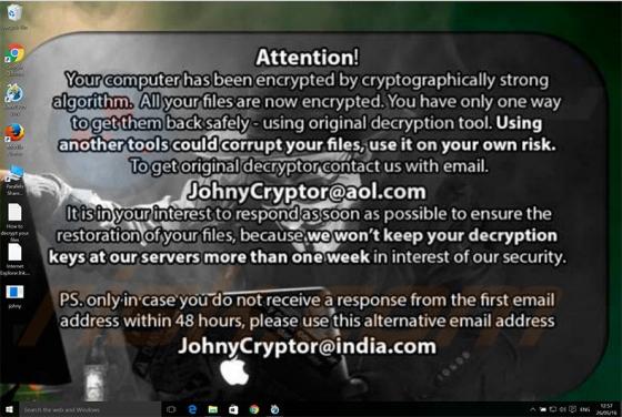Ransomware JohnyCryptor [Atualizado]