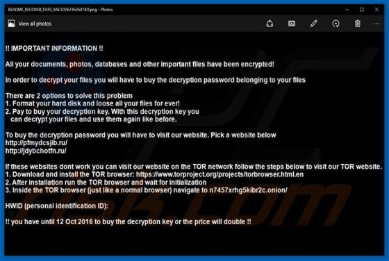 Ransomware Hades Locker