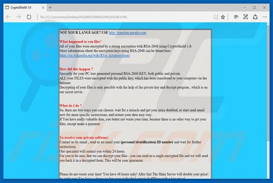 Ransomware CryptoShield