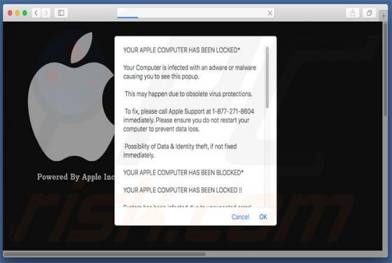 Fraude YOUR APPLE COMPUTER HAS BEEN LOCKED (Mac)