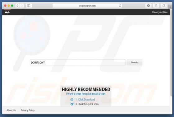 Redirecionamento Coolasearch.com (Mac)