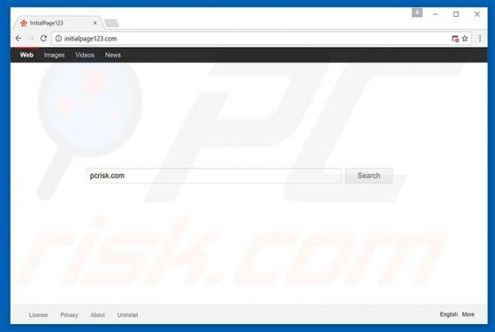 Redirecionamento Initialpage123.com