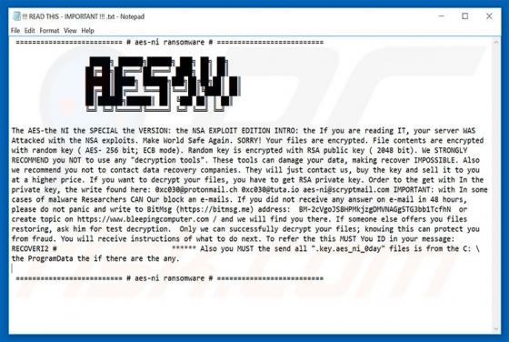 Ransomware AES-NI
