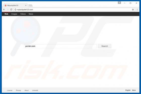 Redirecionamento Myluckysite123.com