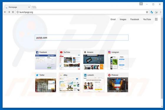 Redirecionamento Launchpage.org