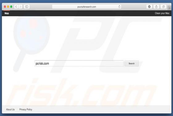 Redirecionamento Yoursafesearch.com (Mac)