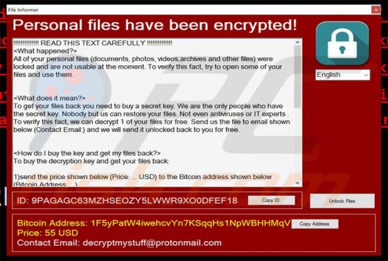 Ransomware File Informer