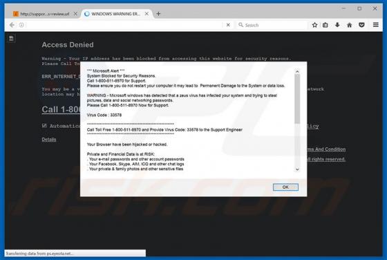 Fraude Microsoft Alert