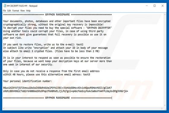 Ransomware GRYPHON