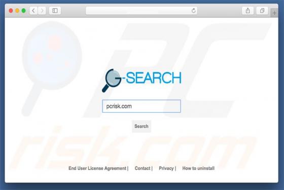Redirecionamento G-search.pro (Mac)