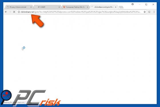 Redirecionamento Clicknshare.net
