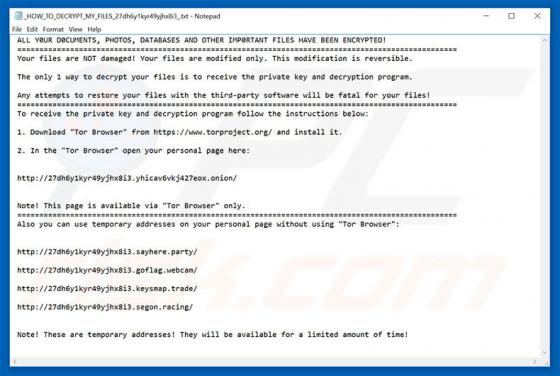 Ransomware My Decryptor