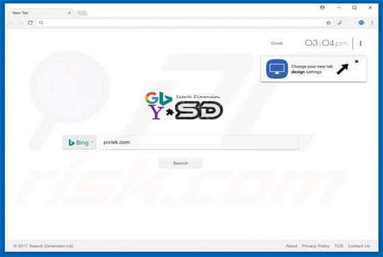 Redirecionamento Searchdimension.com