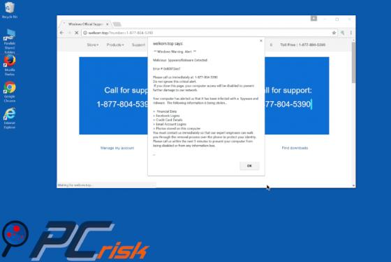 Fraude Windows Warning Alert