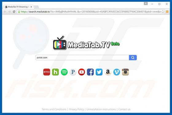 Redirecionamento Search.mediatab.tv