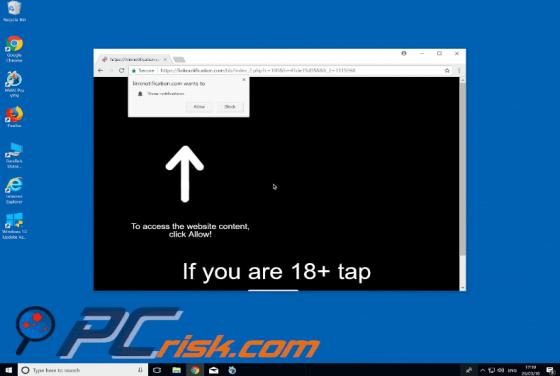 Fraude Allow Website Notifications POP-UP