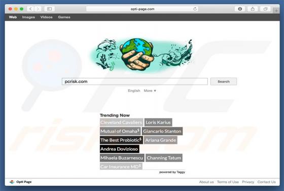 Redirecionamento Opti-page.com (Mac)