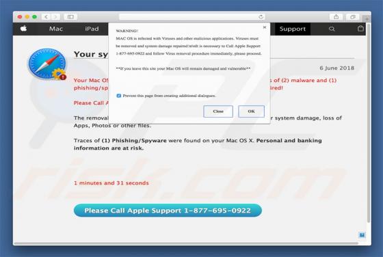 Fraude Please Call Apple Support POP-UP (Mac)