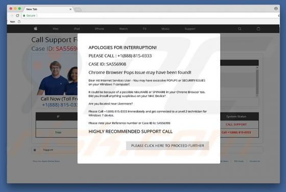 POP-UP da Fraude Apologies For Interruption! (Mac)