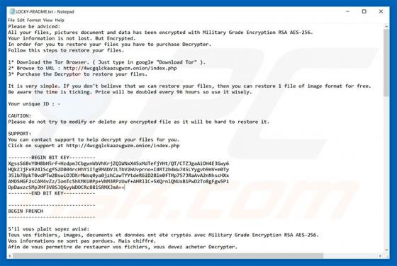 Ransomware Locky Imposter