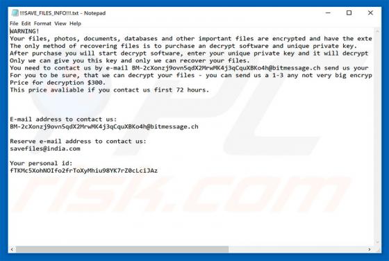 Ransomware SAVEfiles