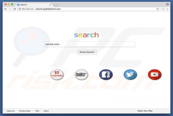 Redirecionamento search.globalsearch.pw (Mac)