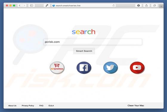 Redirecionamento search.ewatchseries.live (Mac)