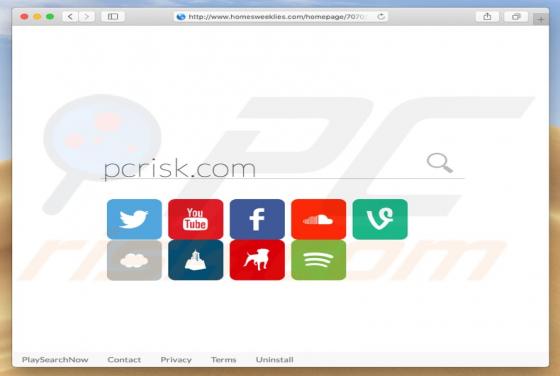 Redirecionamento Homesweeklies.com (Mac)