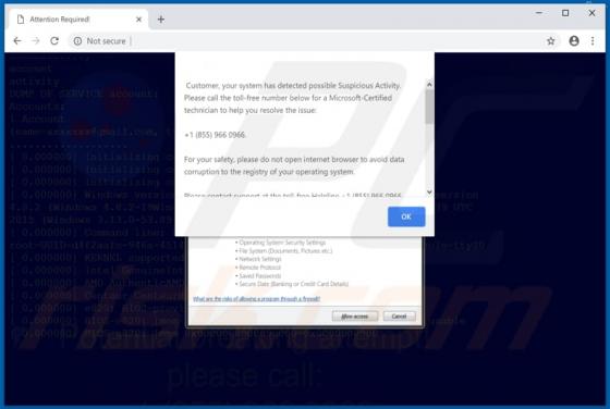 POP-UP da Fraude System Firewall Has Blocked Some Features