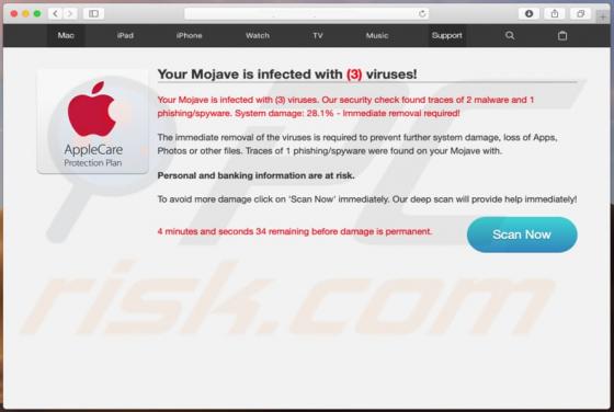 Fraude POP-UP Your Mojave Is Infected With (3) Viruses! (Mac)