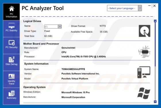 Fraude da Ferramenta PC Analyzer