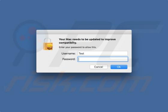 POP-UP do Vírus Your Mac Needs To Be Updated To Improve Compatibility (Mac)