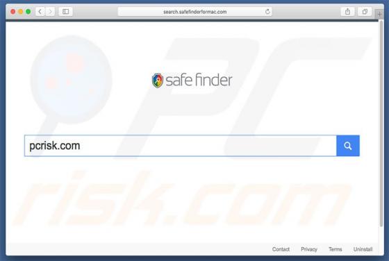 Redirecionamento search.safefinderformac.com (Mac)