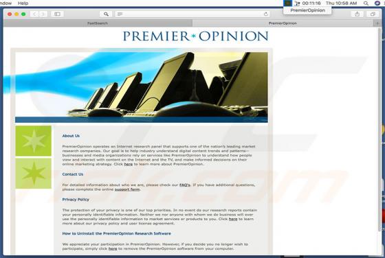 Aplicação Indesejada PremierOpinion (Mac)