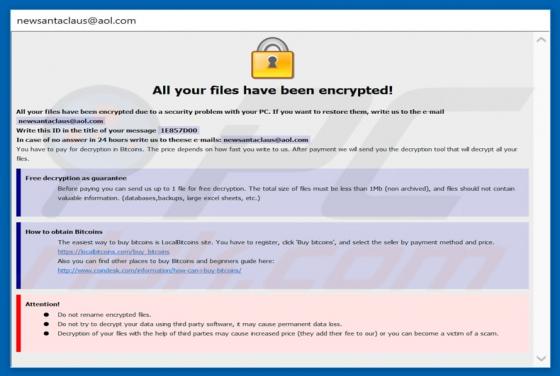Ransomware Santa