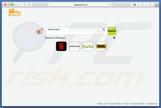 Redirecionamento Baysearch.co (Mac)