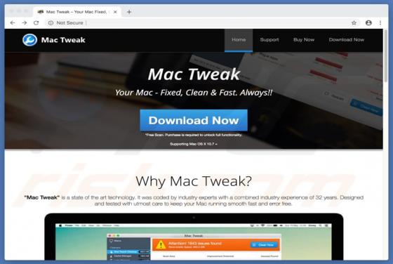 Aplicação indesejada Mac Tweak (Mac)