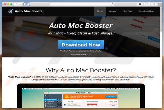 Aplicação indesejada de Auto Mac Booster (Mac)