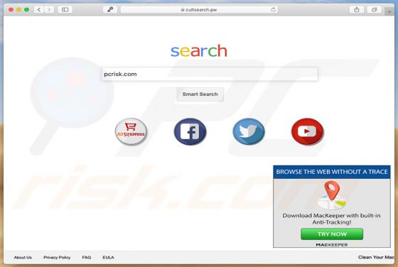 Redirecionamento Cultsearch.pw (Mac)