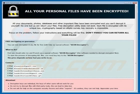 Ransomware Seon