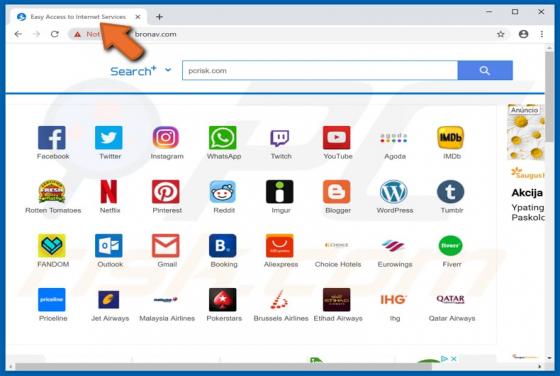 Sequestrador de Navegador Easy Access to Internet Services